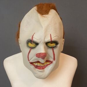 Adult Unisex Halloween Scary Clown Horror Full Head Latex Mask Pennywise NEW